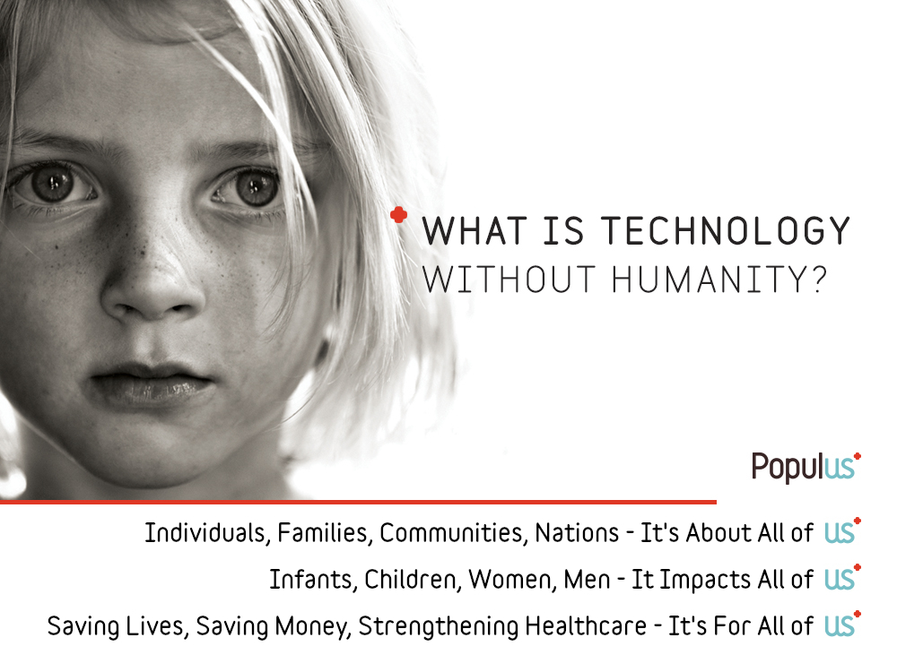 Image: Girl with freckles staring at camera. Text on Image: What is Technology Without Humanity? What is Humanity Without Diversity? Populus embraces diversity and equal opportunity in a serious way. We are committed to building a team that represents a variety of backgrounds, perspectives, and skills. The more inclusive we are, the better our team will be!